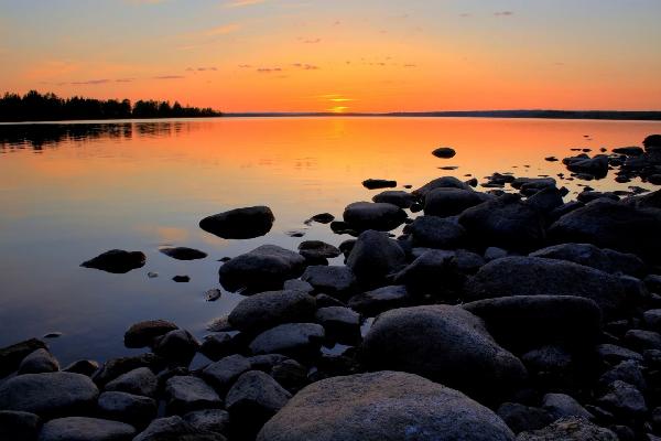 輸入壁紙 カスタム壁紙 PHOTOWALL / Northern Sweden Midnight Sun (e10091)