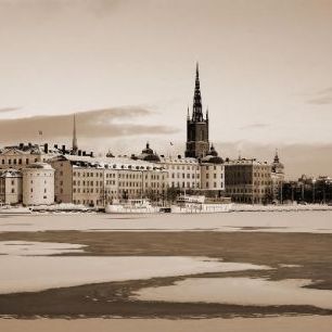 輸入壁紙 カスタム壁紙 PHOTOWALL / Winter in Stockholm - Sepia (e10106)