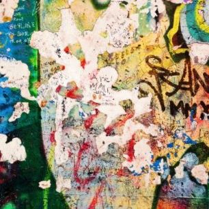 輸入壁紙 カスタム壁紙 PHOTOWALL / Part of Berlin Wall with Grunge Graffiti - Potsdamer Platz (e22799)