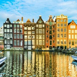 輸入壁紙 カスタム壁紙 PHOTOWALL / Traditional Houses of Amsterdam, Netherlands (e22818)