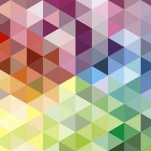 輸入壁紙 カスタム壁紙 PHOTOWALL / Colorful Triangles (e25007)