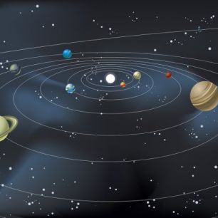 輸入壁紙 カスタム壁紙 PHOTOWALL / Planetary System (e25593)