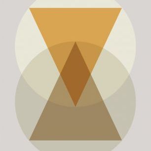 輸入壁紙 カスタム壁紙 PHOTOWALL / Circles and Triangles - Heart Tones with Background (e321192)