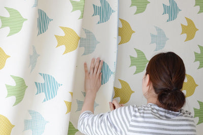 生のり付き壁紙の貼り方　柄物編