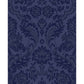 【切売】輸入壁紙 Graham & Brown(グラハム・アンド・ブラウン) / Gothic Damask Flock / Cobalt 104563