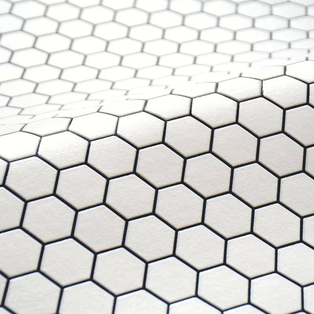 【切売】輸入壁紙 Graham & Brown(グラハム・アンド・ブラウン) / OASIS / HEXAGON LATTICE WHITE 112650