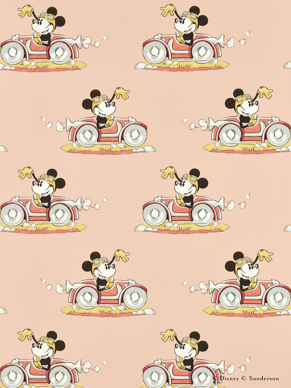 はがせる壁紙 Disney HOME x Sanderson / MINNIE ON THE MOVE / CANDY FLOSS / 217268