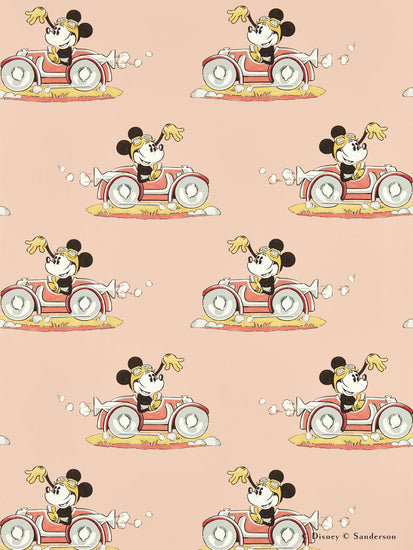 はがせる壁紙 Disney HOME x Sanderson / MINNIE ON THE MOVE / CANDY FLOSS / 217268