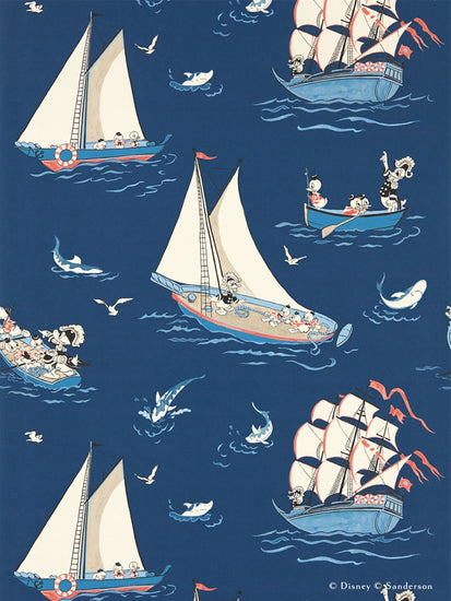 はがせる壁紙 Disney HOME x Sanderson / DONALD NAUTICAL / NIGHT FISHING / 217283