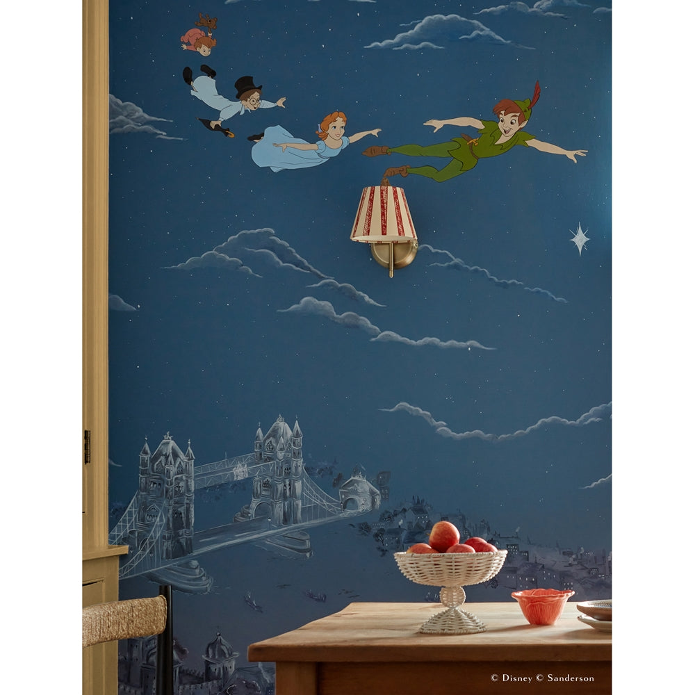 はがせる壁紙 Disney HOME x Sanderson / PETER PAN / EVENING BLUE / 217293