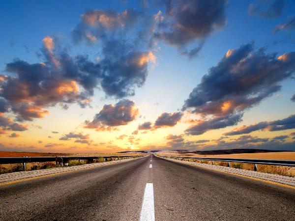 輸入壁紙 カスタム壁紙 PHOTOWALL / Road under Dramatic Sky (e19099)