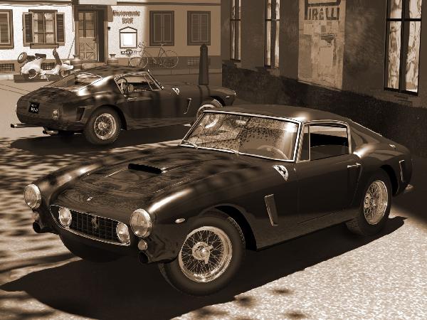 輸入壁紙 カスタム壁紙 PHOTOWALL / Ferrari 250 GT - Sepia (e12072)