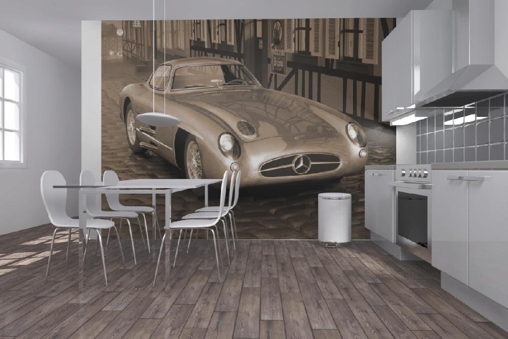 輸入壁紙 カスタム壁紙 PHOTOWALL / Mercedes 300 SLR - Sepia (e12081)