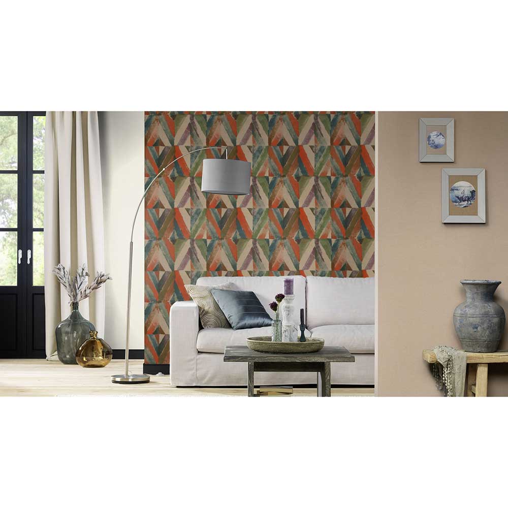 【切売】輸入壁紙 rasch ラッシュ / 448566 (Florentine / Salsa)