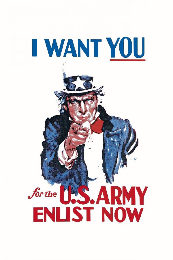 輸入壁紙 カスタム壁紙 PHOTOWALL / Uncle Sam Enlist Now (e20436)