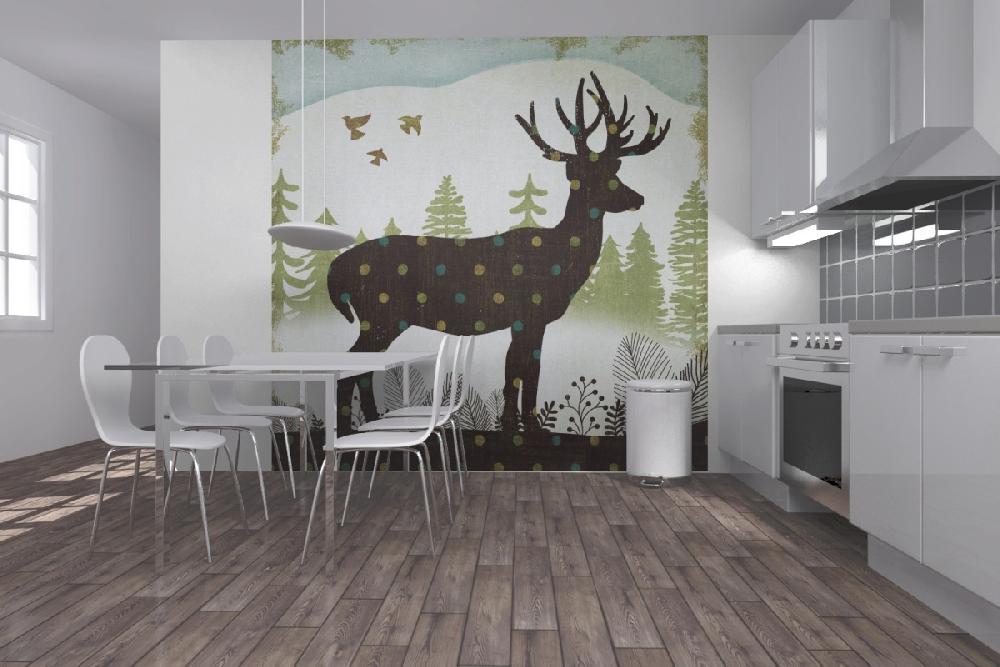 輸入壁紙 カスタム壁紙 PHOTOWALL / Woodland Dwellers Deer Dots (e21594)