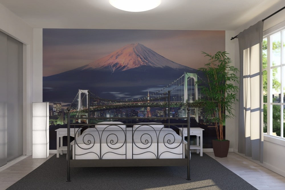 輸入壁紙 カスタム壁紙 PHOTOWALL / Rainbow Bridge with Mt Fuji (e22845)