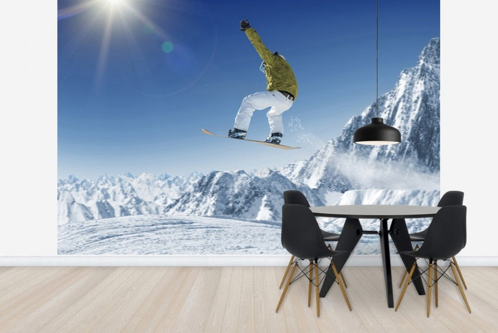 輸入壁紙 カスタム壁紙 PHOTOWALL / Skier in the high Mountains (e23192)