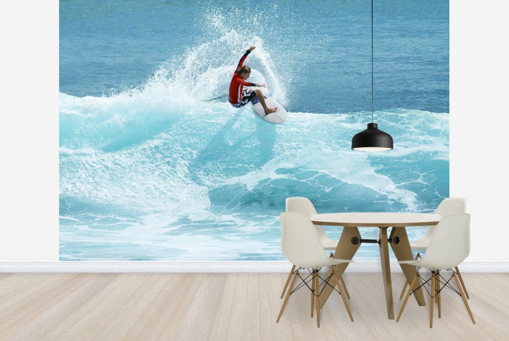 輸入壁紙 カスタム壁紙 PHOTOWALL / Surfer Carving Top of Wave (e23246)