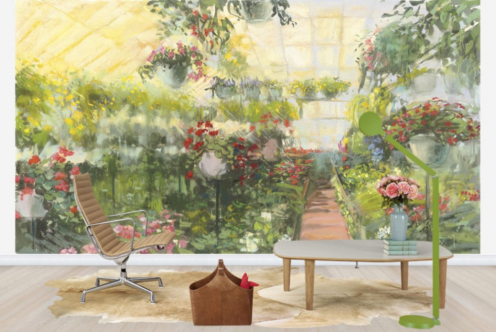 輸入壁紙 カスタム壁紙 PHOTOWALL / Greenhouse Flowers (e23854)