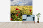 輸入壁紙 カスタム壁紙 PHOTOWALL / Velvety Barley and Poppies Field (e23871)