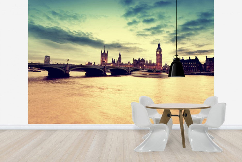 輸入壁紙 カスタム壁紙 PHOTOWALL / London Golden Evening (e24247)