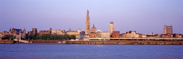 輸入壁紙 カスタム壁紙 PHOTOWALL / Antwerp Skyline at Dusk (e24533)