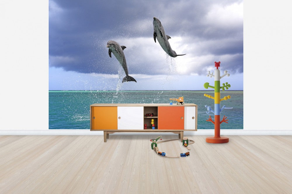 輸入壁紙 カスタム壁紙 PHOTOWALL / Jumping Dolphins (e24550)