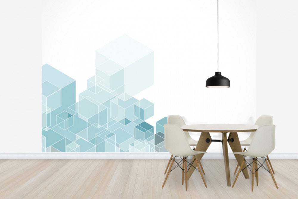 輸入壁紙 カスタム壁紙 PHOTOWALL / Mint Hexagon Pattern (e25033)