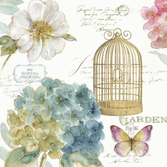 輸入壁紙 カスタム壁紙 PHOTOWALL / Hydrangea Birdcage (e25064)