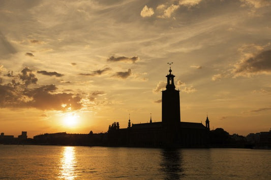 輸入壁紙 カスタム壁紙 PHOTOWALL / Stockholm City Hall in Sillhouette (e25260)