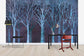 輸入壁紙 カスタム壁紙 PHOTOWALL / Birch Grove Night Blue (e25605)