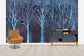 輸入壁紙 カスタム壁紙 PHOTOWALL / Birch Grove Night Blue (e25605)