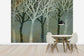 輸入壁紙 カスタム壁紙 PHOTOWALL / Tree Silhouettes Green (e25610)