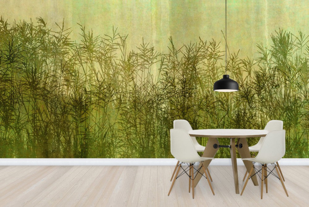 輸入壁紙 カスタム壁紙 PHOTOWALL / Miscanthus Grass Silhouette (e25732)