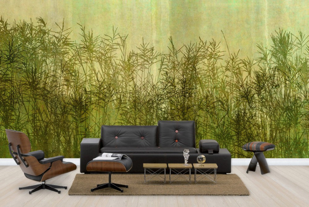 輸入壁紙 カスタム壁紙 PHOTOWALL / Miscanthus Grass Silhouette (e25732)