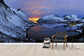 輸入壁紙 カスタム壁紙 PHOTOWALL / Golden Sunset over Troms, Norway (e29931)