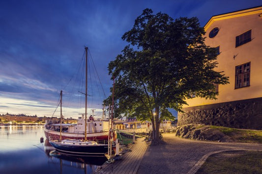 輸入壁紙 カスタム壁紙 PHOTOWALL / Boats at Dusk, Stockholm (e29967)