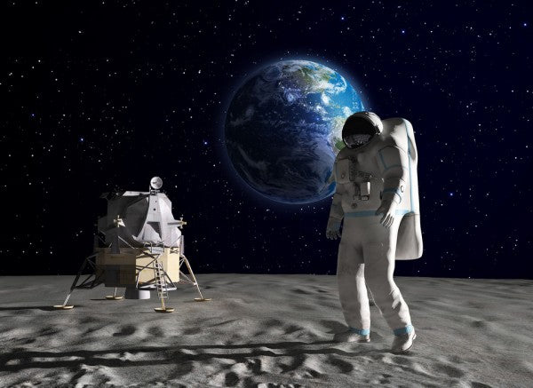 輸入壁紙 カスタム壁紙 PHOTOWALL / Astronaut on the Moon 2 (e25839)