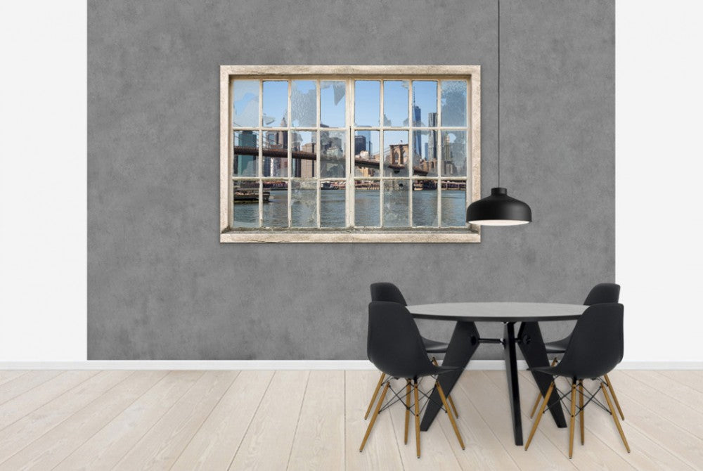 輸入壁紙 カスタム壁紙 PHOTOWALL / View from Basement Windows - Brooklyn Bridge (e30235)