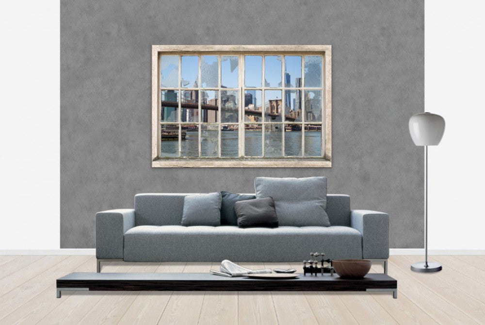 輸入壁紙 カスタム壁紙 PHOTOWALL / View from Basement Windows - Brooklyn Bridge (e30235)