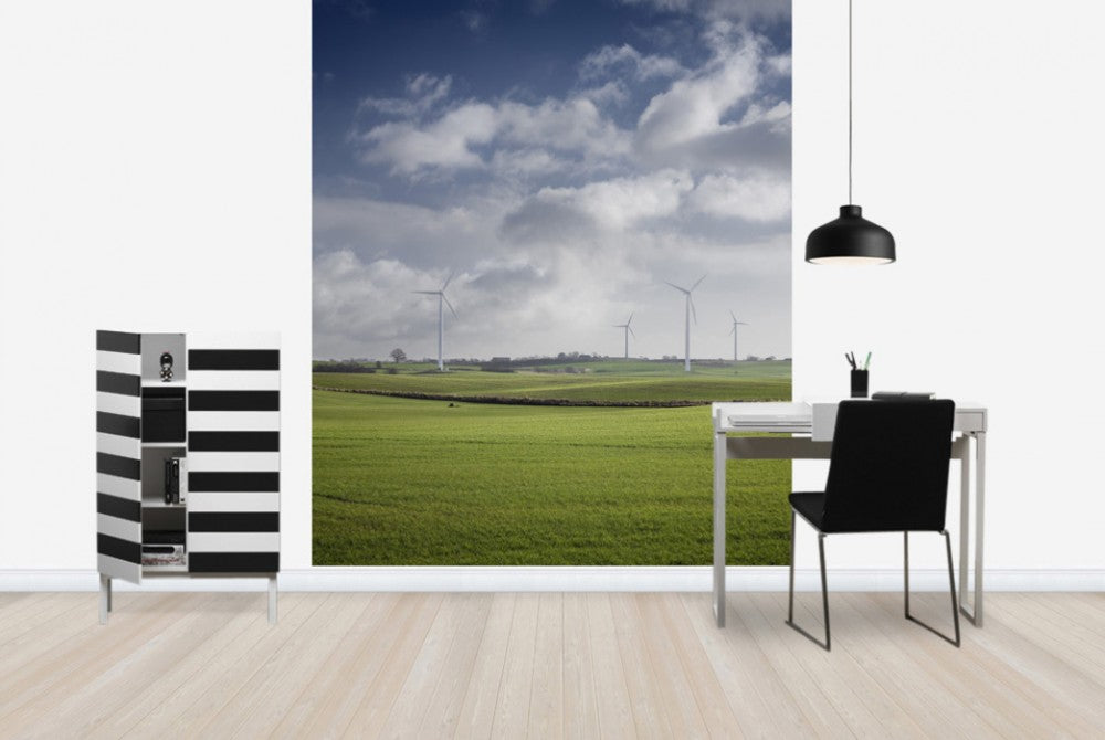 輸入壁紙 カスタム壁紙 PHOTOWALL / Windmill in Green Fields of Skane, Sweden (e40565)