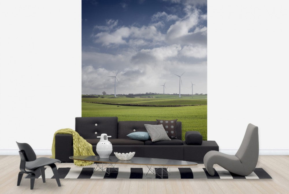 輸入壁紙 カスタム壁紙 PHOTOWALL / Windmill in Green Fields of Skane, Sweden (e40565)