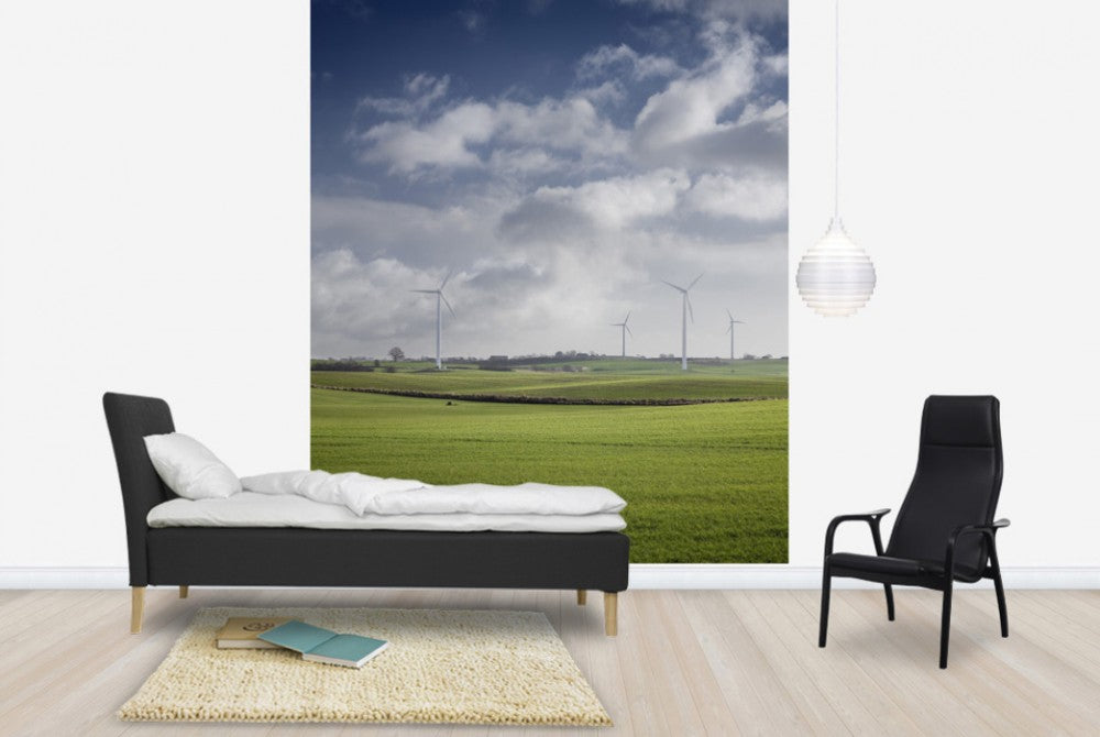 輸入壁紙 カスタム壁紙 PHOTOWALL / Windmill in Green Fields of Skane, Sweden (e40565)