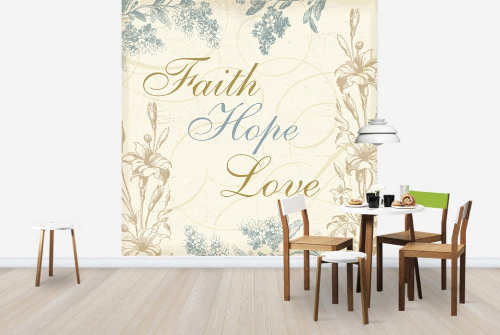 輸入壁紙 カスタム壁紙 PHOTOWALL / Faith Hope Love (e30339)