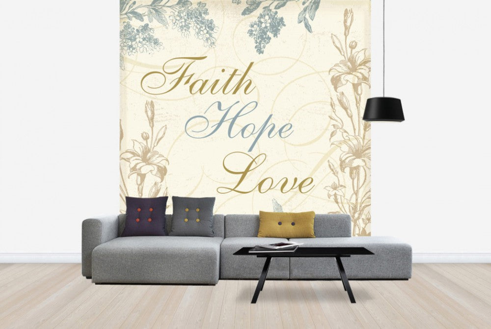 輸入壁紙 カスタム壁紙 PHOTOWALL / Faith Hope Love (e30339)