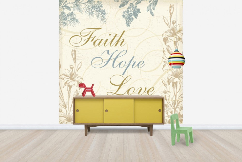 輸入壁紙 カスタム壁紙 PHOTOWALL / Faith Hope Love (e30339)