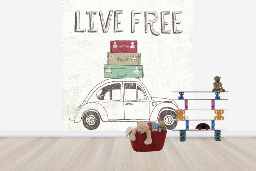 輸入壁紙 カスタム壁紙 PHOTOWALL / Road Trip - Beetle Luggage (e30343)