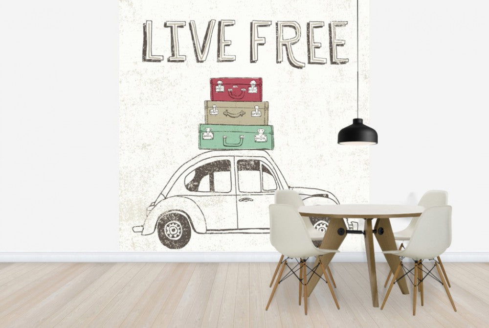 輸入壁紙 カスタム壁紙 PHOTOWALL / Road Trip - Beetle Luggage (e30343)