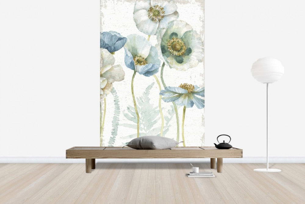 輸入壁紙 カスタム壁紙 PHOTOWALL / My Greenhouse Flowers on Wood (e30371)